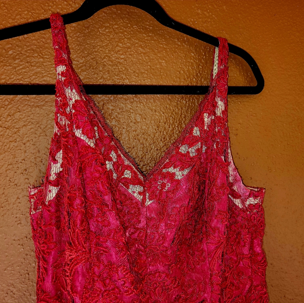 Vintage red lace Martini cocktail dress size 8/10